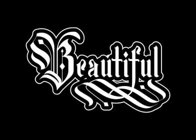 Beautiful Lettering Gothic (White Version)