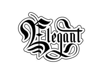Elegant lettering Gothic (Black Version)