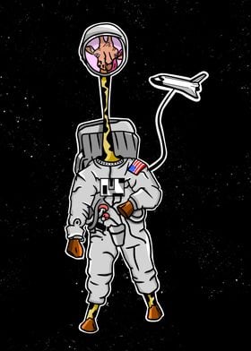 Giraffe Astronaut Space Walk