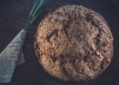 Homemade bread and ears