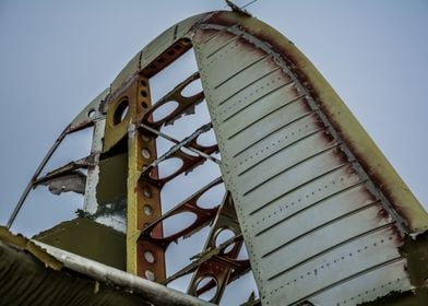 Tail of the old aircraft