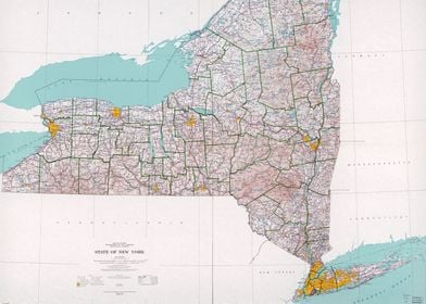 New York State Map (1976)