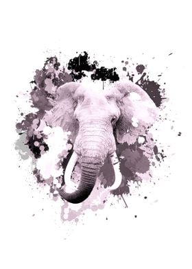 Inked Safari - Pink Elephant