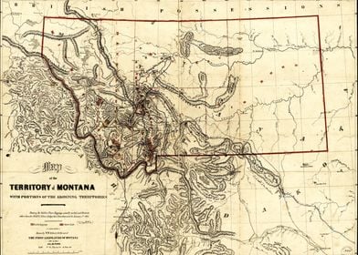 Map of Montana (1865)