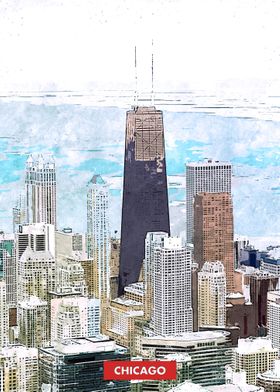 Chicago city skyline