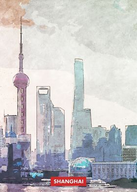 Shanghai city skyline