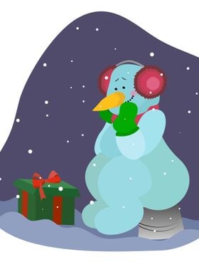 New Year Christmas gifts snowman winter snow holid