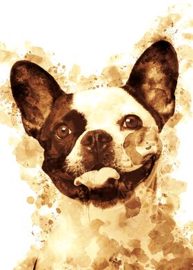 Dog Portrait Coffee Style Painting