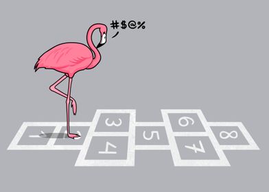 Hopping Flamingo!