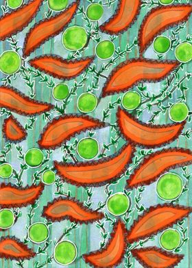 Hot Peppers and Crisp Peas Pattern 