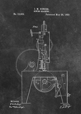 patent art Singer Sewing M