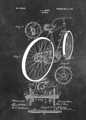 patent art Hentz Bicycle 1