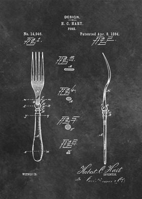 patent art Hart Fork 1884