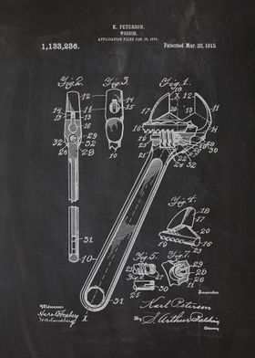 1915 Wrench - Patent Drawing