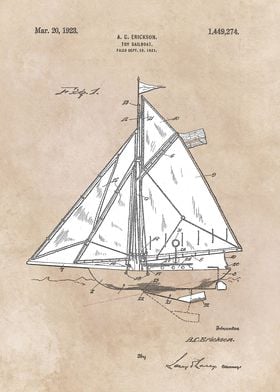 patent Erickson 1921 Toy s