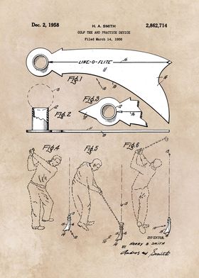 patent Smith 1958 golf tee