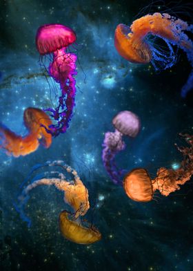 Jellyfish in a cosmic sea