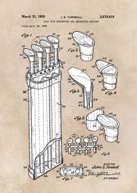 patent Turnbull 1959 golf 