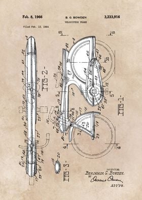 patent Bowden 1966 velocip