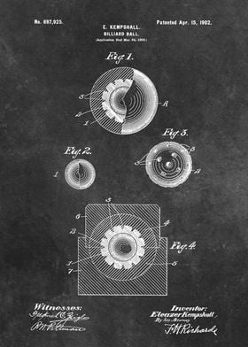 Kempshall 1902 Billiard ba