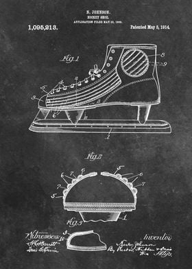 Johnson 1914 Hockey shoe