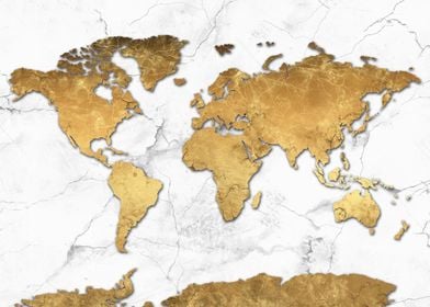 world map gold 3 poster by bekim art displate