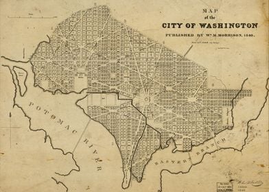 Washington D.C. Map (1840)