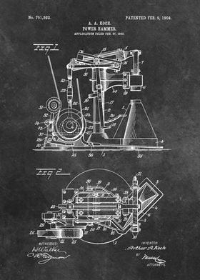 patent art Koch 1904 Power