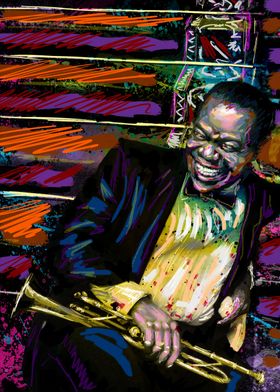 Louis Armstrong Jazz Art