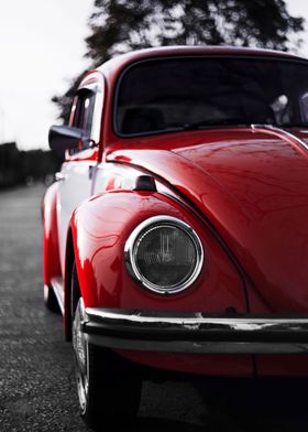 Volks Beetle 1971 red' Poster by Benjamin Dupont | Displate