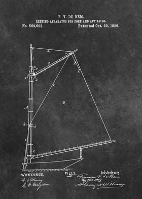 patent Bem 1896 reefing ap