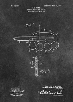 patent Rand Oyster shuckin