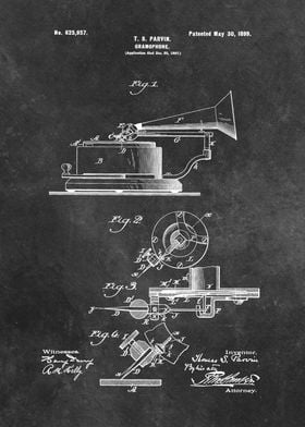 patent Parvin Gramophone 1