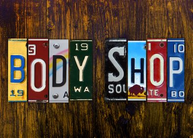 Body Shop Lettering Sign