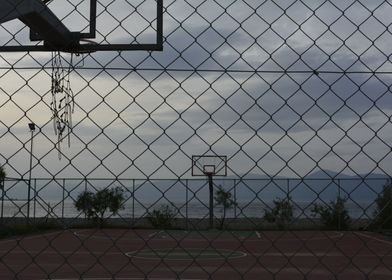 A basketball sky