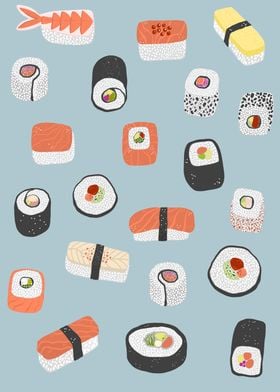 Sushi Roll Maki Nigiri Art