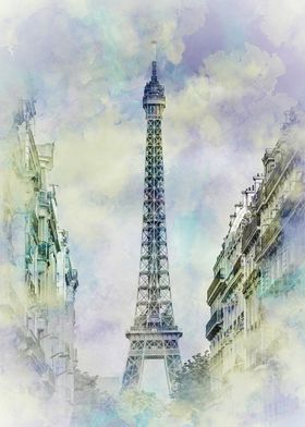 Parisian Flair watercolor