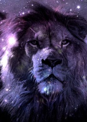 Leo Lion Purple Blue