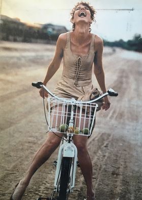 Lady on Bike