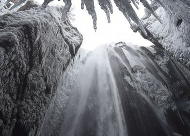 Icy Iceland Waterfall