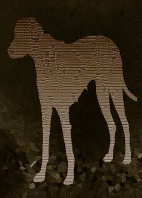 the painting of a dog