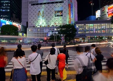 Shibuya crossing lights