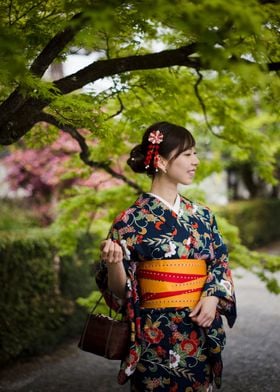 Traditional Kimono lady