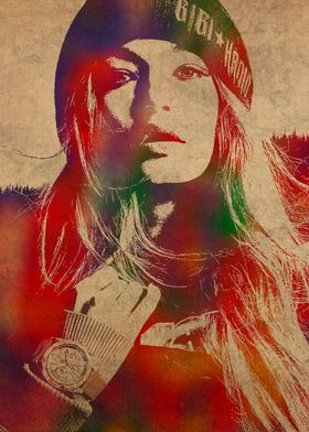Gigi Hadid Watercolor