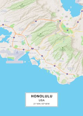 Honolulu map