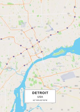 Detroit map