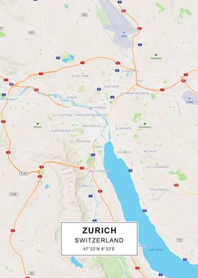 Zurich map