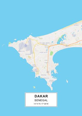 Dakar map