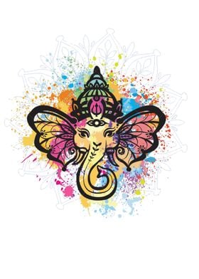 Ganesha With Colors