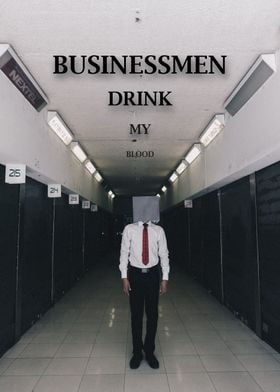 Businessmen drink blood